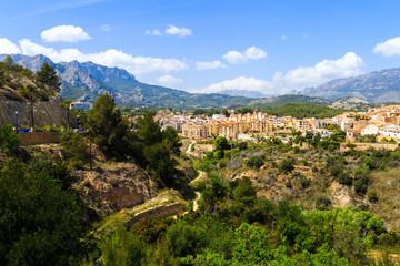 Beautiful mountain village Polop de la Marina, Spain