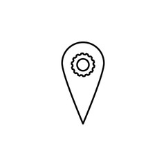 geolocation setting icon. Element of business icon for mobile concept and web apps. Thin line geolocation setting icon can be used for web and mobile