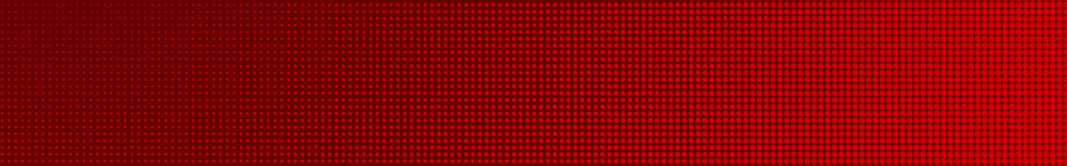 Abstract halftone gradient horizontal banner in red colors