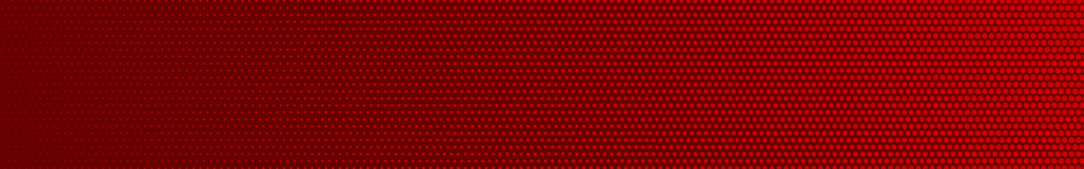 Abstract halftone gradient horizontal banner in red colors