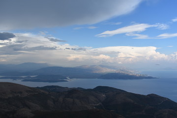 Fototapeta na wymiar Korfu Blick nach Albanien