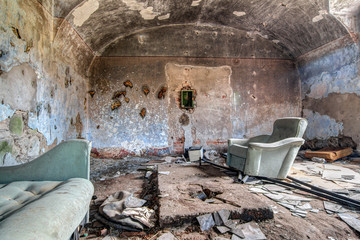 Ruins of old farm buildings