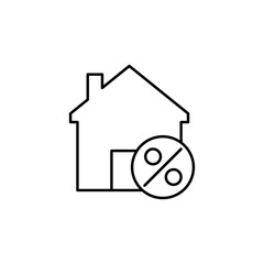 house favorite icon. Element of building and landmark outline icon for mobile concept and web apps. Thin line house favorite icon can be used for web and mobile