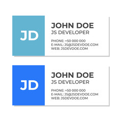 Business e-mail signature template. Email contact vector template