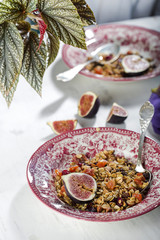 homemade granola with figs