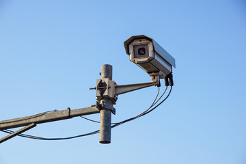 The CCTV on the evening of the sky background.
