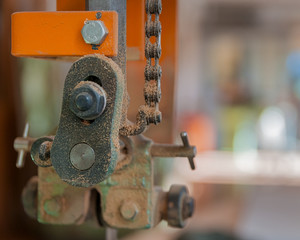 Detail einer Kettensäge