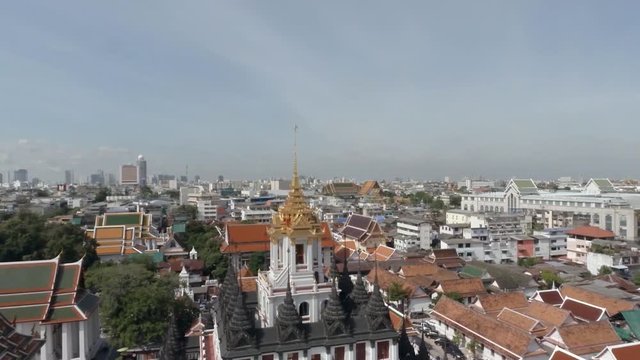 Aerial view of Loha Prasat Temple. Bangkok, Thailand.
