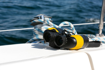 Binoculars on board the yacht