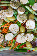 fresh salad top view