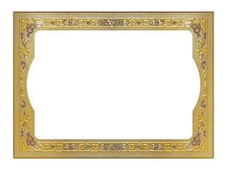 Golden frame for paintings, mirrors or photo