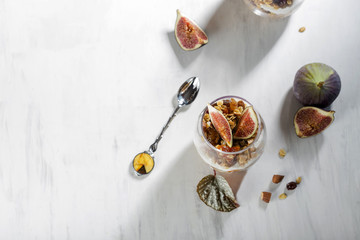 dessert with granola and Greek yogurt