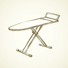 Ironing board. Vector drawing