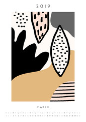 2019 March Printable Calendar Template