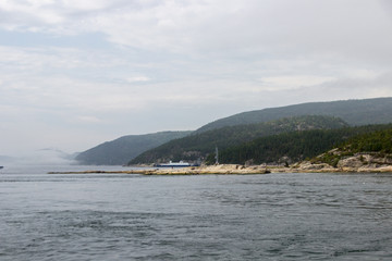 Fototapeta na wymiar Whale watching in Tadoussac
