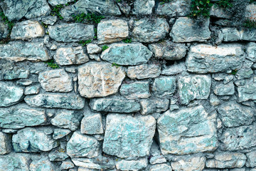 Stone background/ Old wall/ Rock toned blue