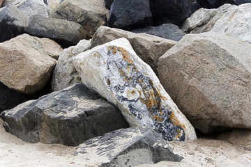 A view of huge and big rocks in Los Angeles, California that can be used for backgrounds or wallpapers