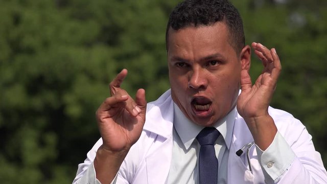 Weird Hispanic Male Doctor
