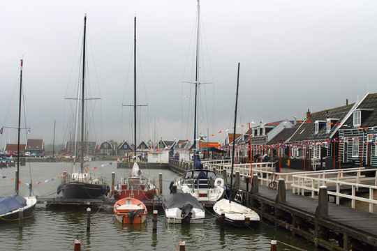 Marken, the harbor. North Holland, Netherlands