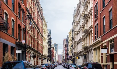 Raamstickers vintage street in the city © kreativflux