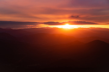 Glowing Mountain Sunset or Sunrise