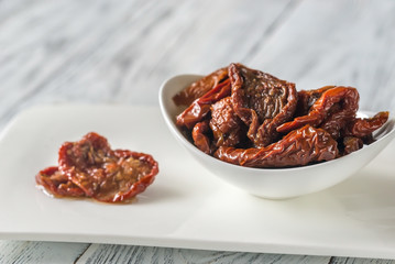 Bowl of sun-dried tomatoes