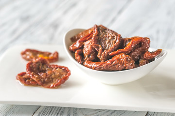 Bowl of sun-dried tomatoes