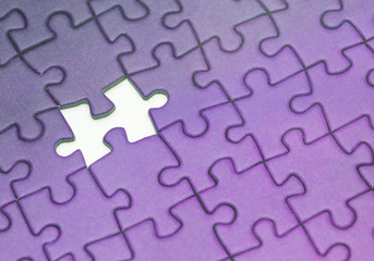 Fototapeta premium One piece missing on a puzzle.