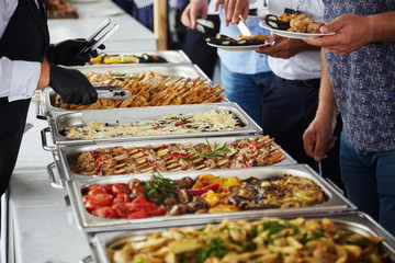 people at a banquet