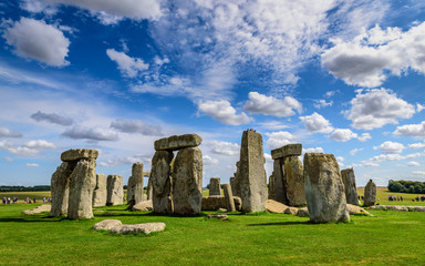 Stonehenge, Wiltshire on a bright day