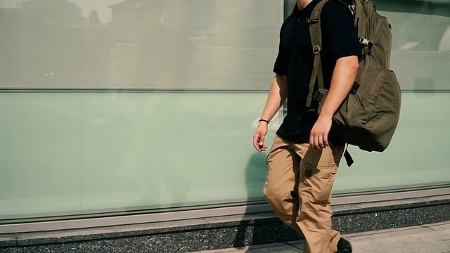 Tactical backpack for carrying cold steel.