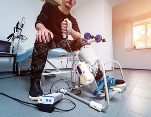 Patient on CPM (continuous passive range of motion) machines. Device to provide anatomically correct motion to both the ankle and subtalar joints.