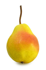 Yellow pear isolated on white background