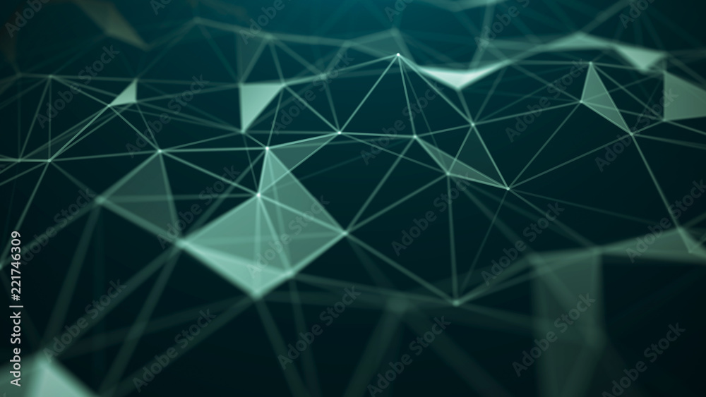 Poster science background. 3d illustration. 3d rendering. abstract 3d big data visualization. visual inform
