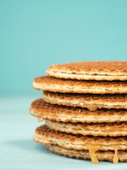 Stroopwafels or caramel Dutch Waffles