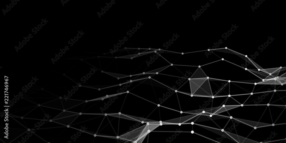 Poster tunnel or wormhole. digital 3d wireframe tunnel. 3d tunnel grid. network cyber technology. surrealis