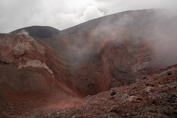 Fototapeta premium Etna vuclano lanscape crater sicily