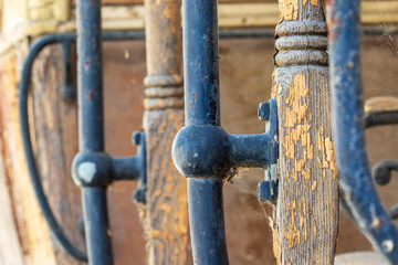 Detailed Closeup of Old Train Car