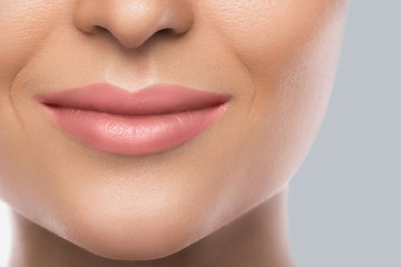 Close-up of beautiful female lips