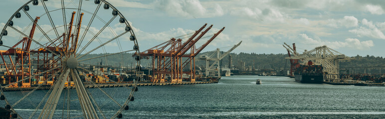 Seattle Port Skyline Wheel