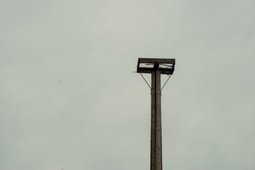 Future eagle nest on top of pole at Howard Eaton reservoir