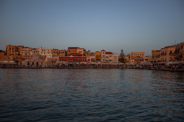 Naklejka premium Picture across the harbor