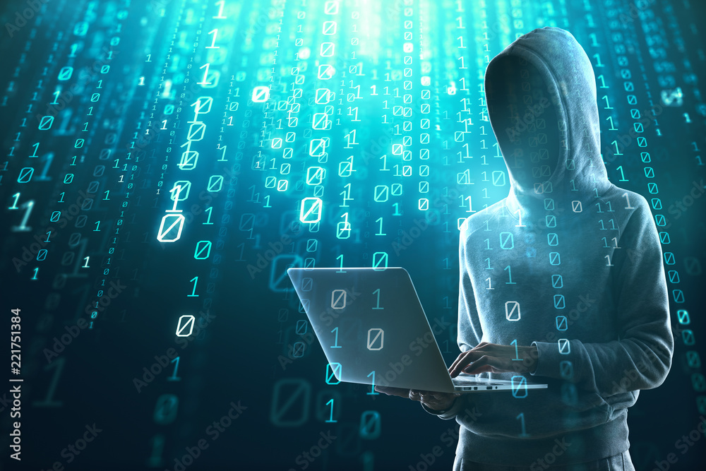 Poster Hacking, computing and hack concept