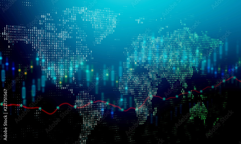 Poster Global travel and computing background
