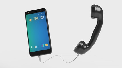 Technology features concept background, 3d rendering