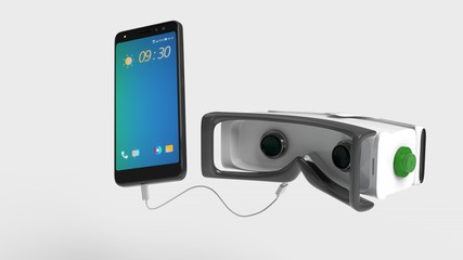 Technology features concept background, 3d rendering