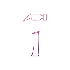 hammer icon in Nolan style. One of Home repair tool collection icon can be used for UI, UX