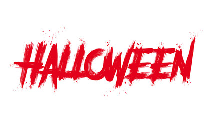 illustration halloween written text with blood.