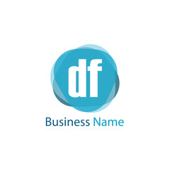 Initial Letter DF Logo Template Design