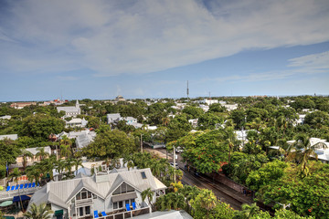 Aerial view of the Old Town part of Key West, Florida